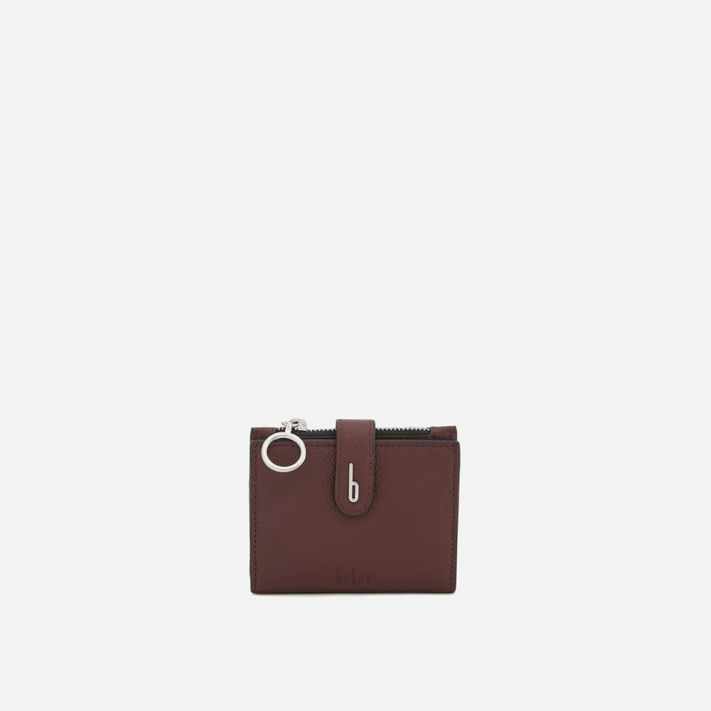 ANDREA MINI WALLET PEBBLE BORDEAUX