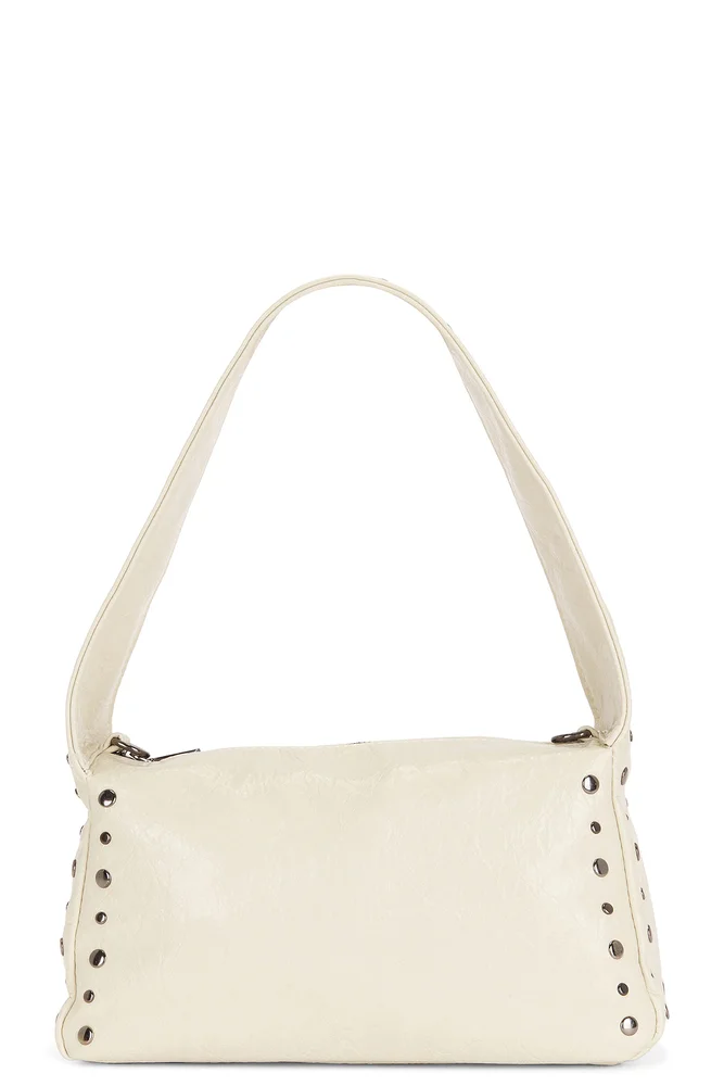 Slouchy Faux Leather Hobo Bag