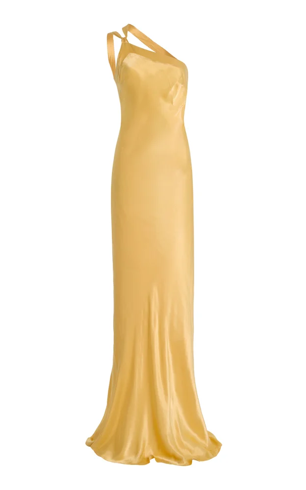 Monique Open-Back Satin Gown