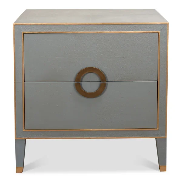 Gabriella 30-inch W Shagreen Nightstand