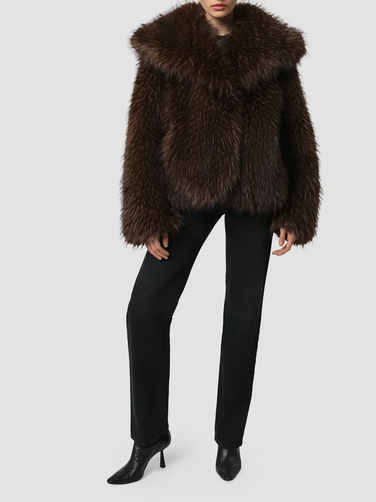 Yara Faux-Fox Fur Coat
