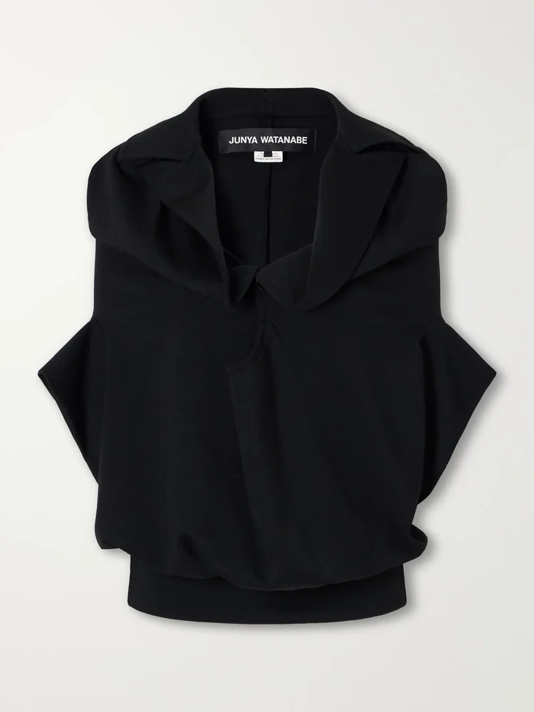 Wool-blend blouse