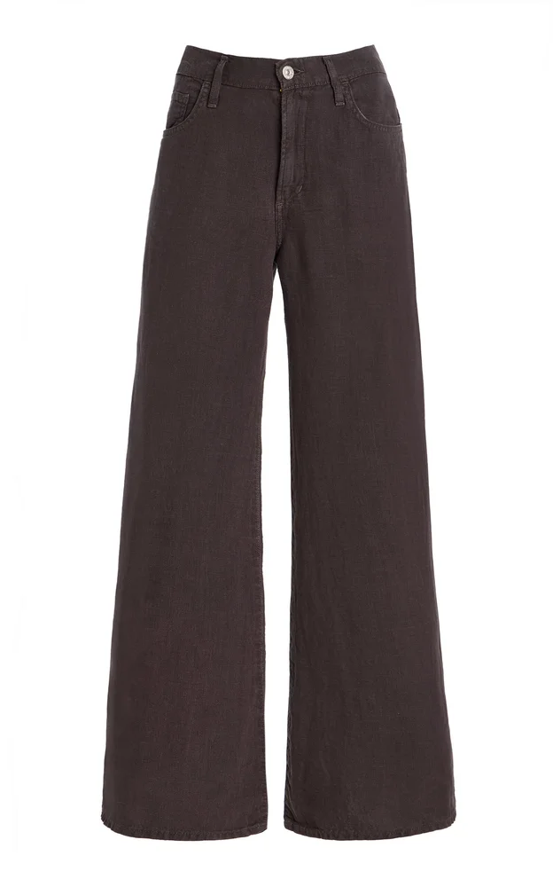 Nora Low-Rise Linen Trousers