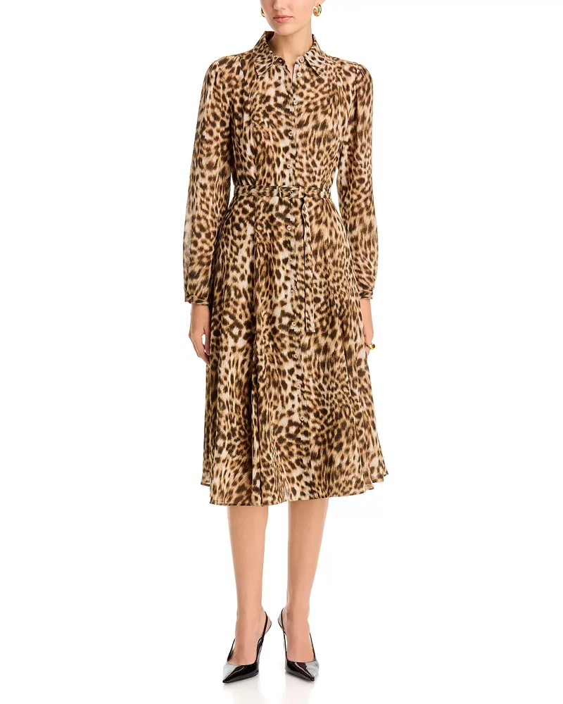 Belted Midi Shirt Dress