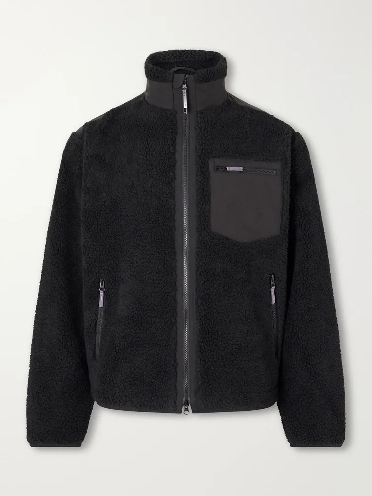 Shell-Trimmed Fleece Jacket