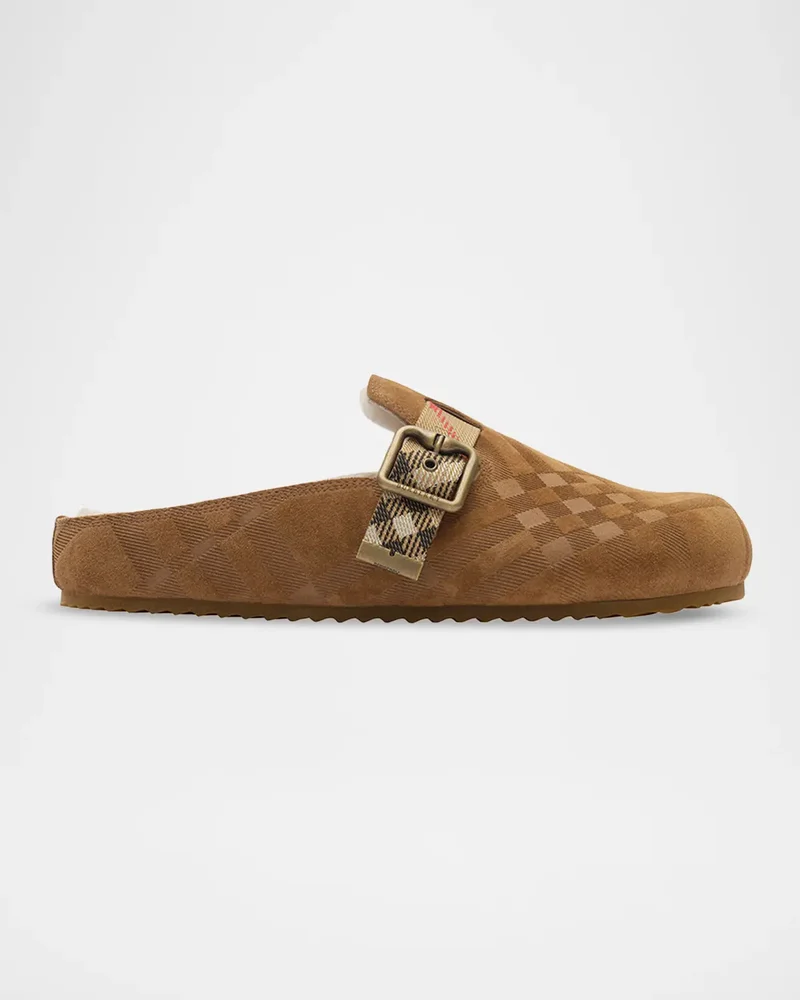 Urchin Shearling-Lined Suede Clogs