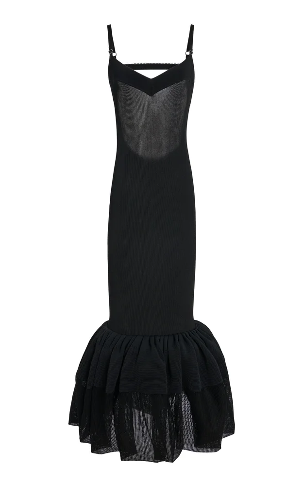 Open-Back Knitted Maxi Dress