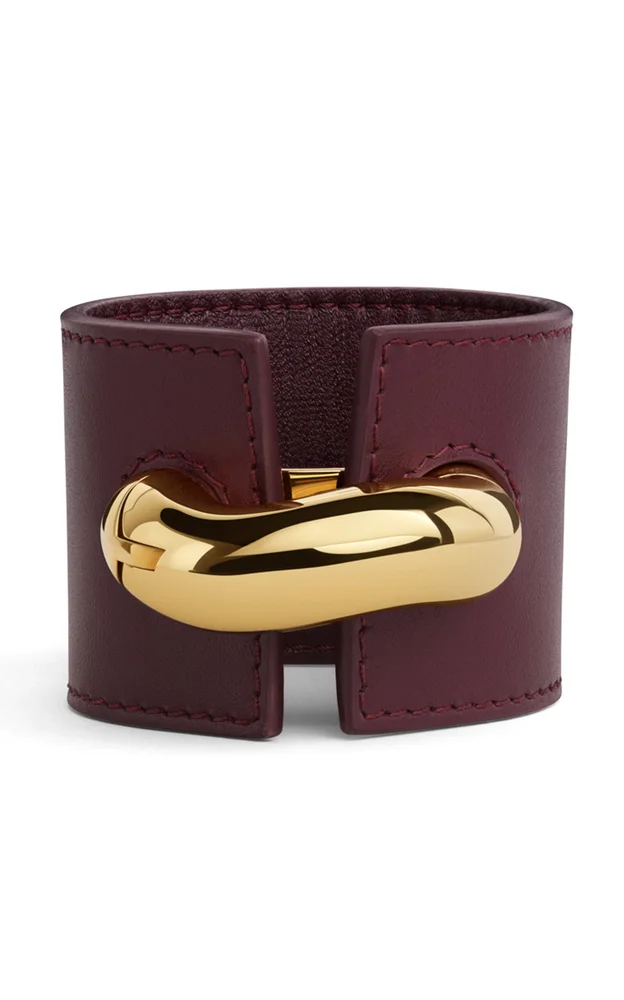 Pierced Leather Cuff
