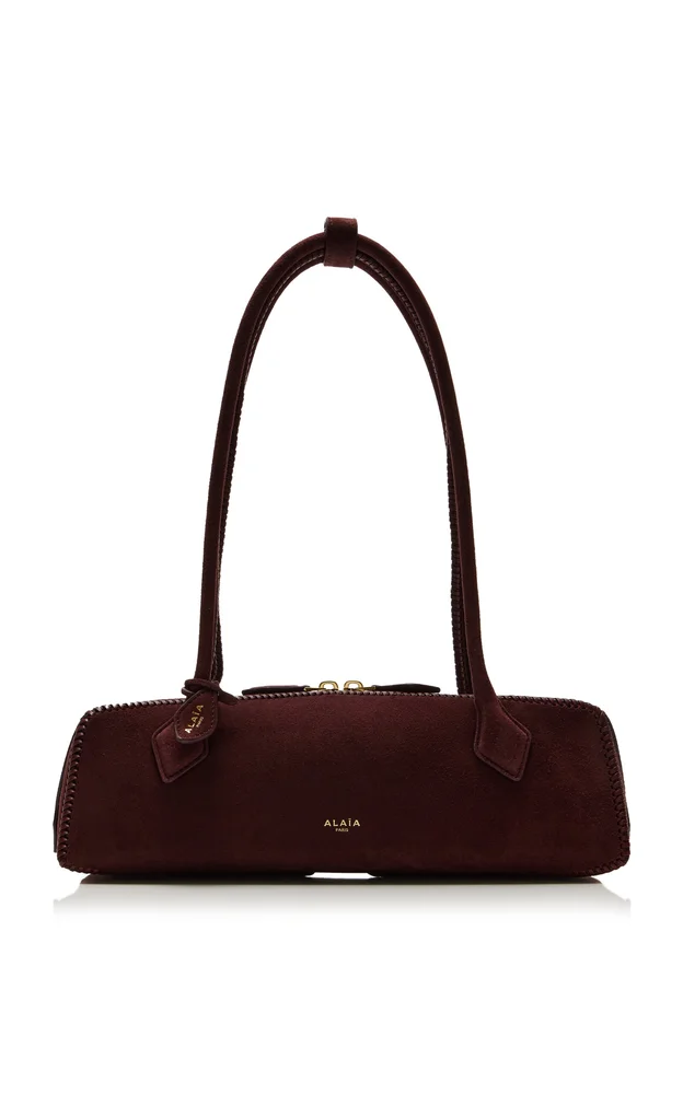 Le Teckel Medium Suede Bag