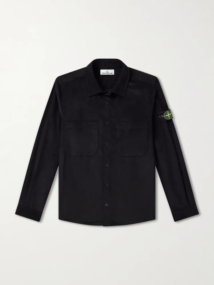 Logo-Appliquéd Cotton Corduroy Shirt