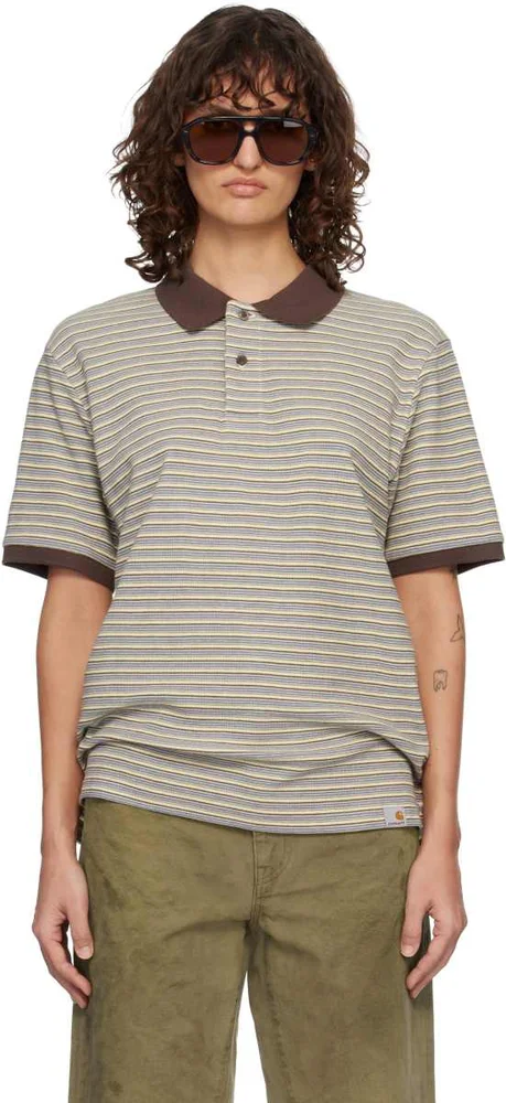 Multicolor Short Sleeve Dion Stripe Polo