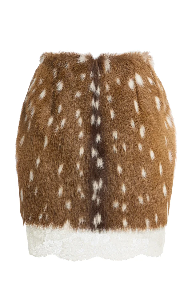 Calf Hair Mini Skirt
