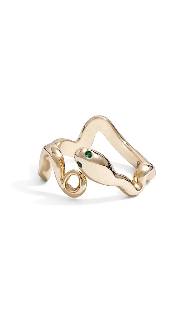 Cosmic & Wild 14K Gold Emerald Ring