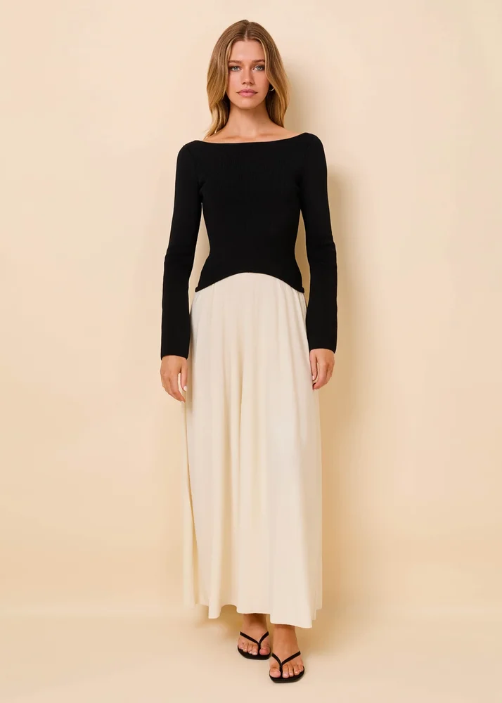 Solid & Striped Ambrio Dress Noir / Brule