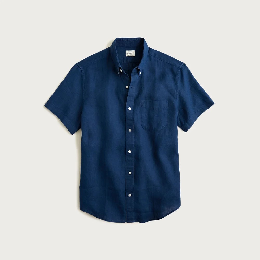 Short-sleeve Baird McNutt Irish linen shirt