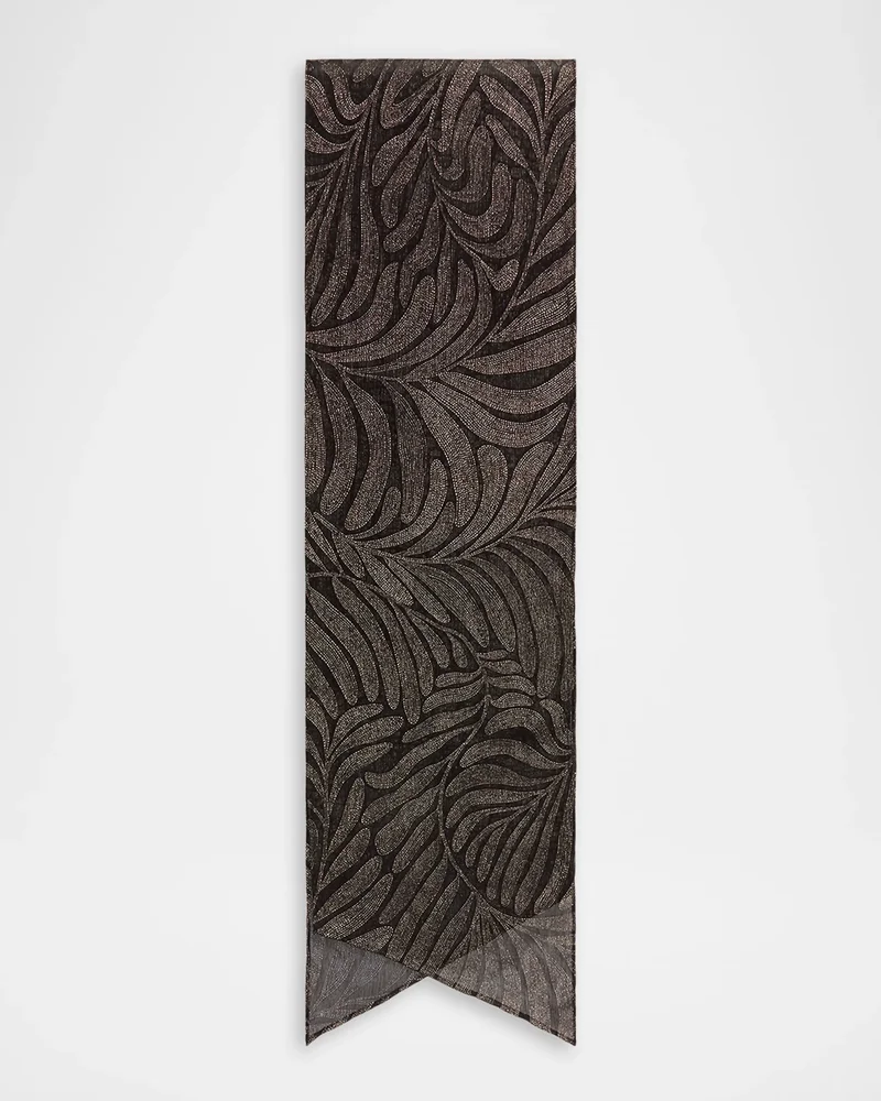Foiled Crinkle Chiffon Wrap Scarf