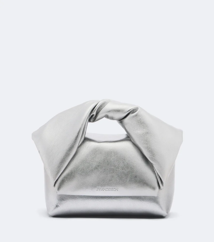 Twister Small leather top-handle bag
