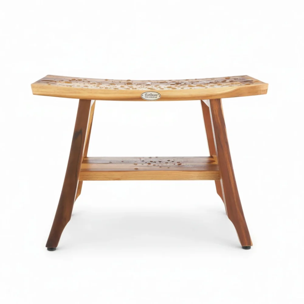 Satori Teak Shower Bench with Shelf