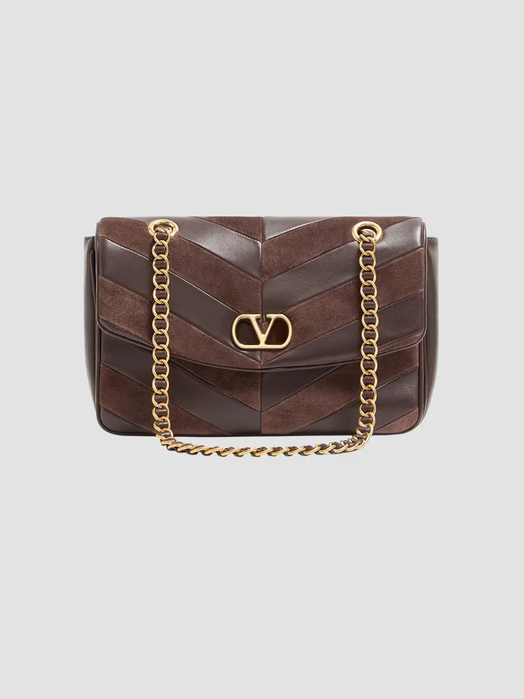 Djuna Shoulder Bag in Suede and Nappa