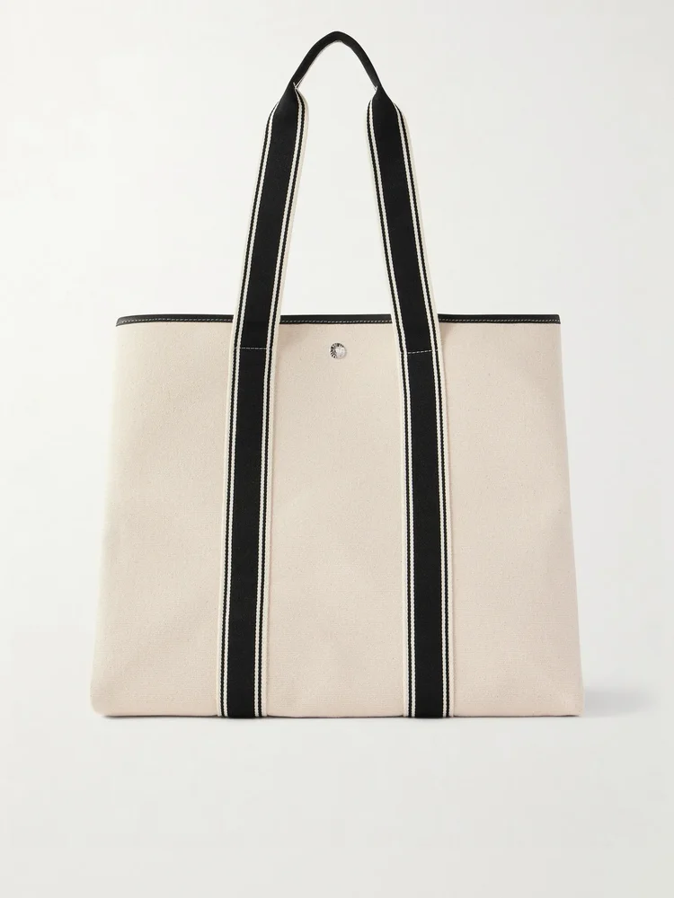 Traversée large leather-trimmed canvas tote