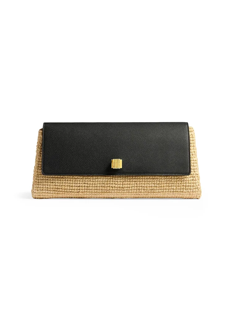 Audrey Raffia Clutch