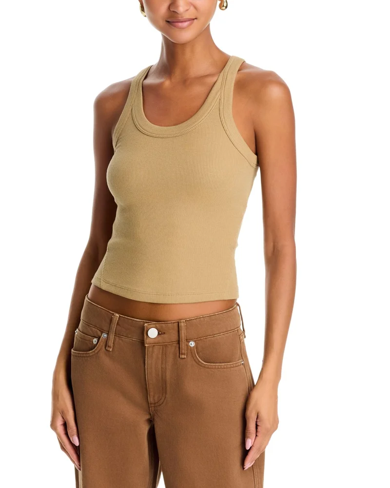 The Essential Rib Wide String Tank Top