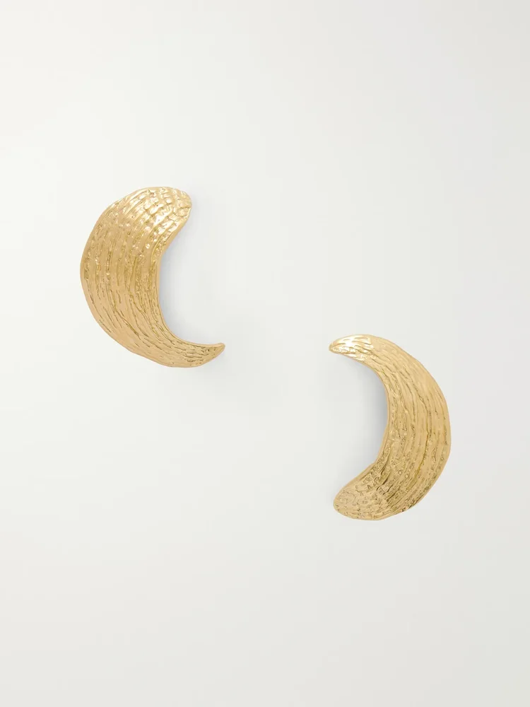 Broken Shell gold-plated earrings