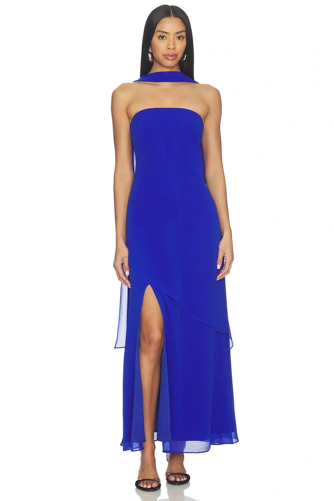 Azure Coast Scarf Dress