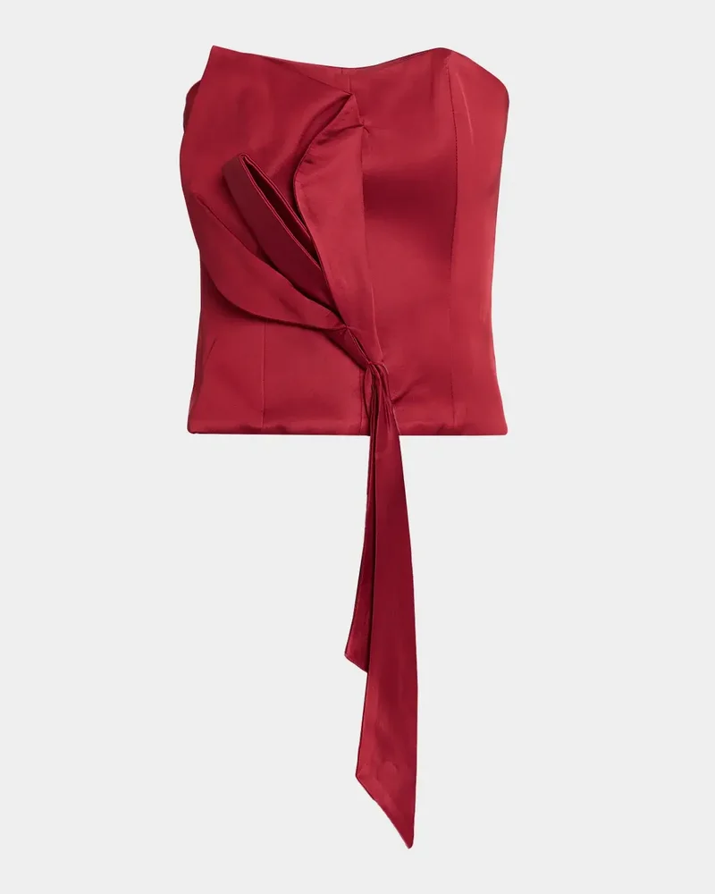 Almaris Strapless Satin Top