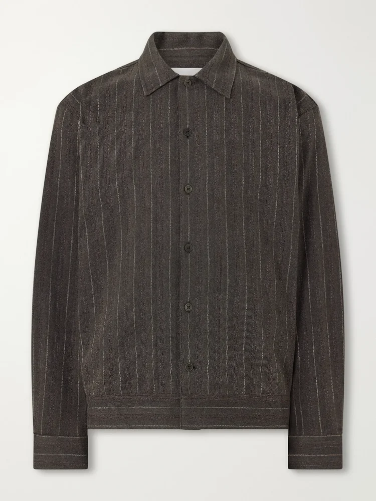 Reed 50091 Striped Cotton-Blend Overshirt