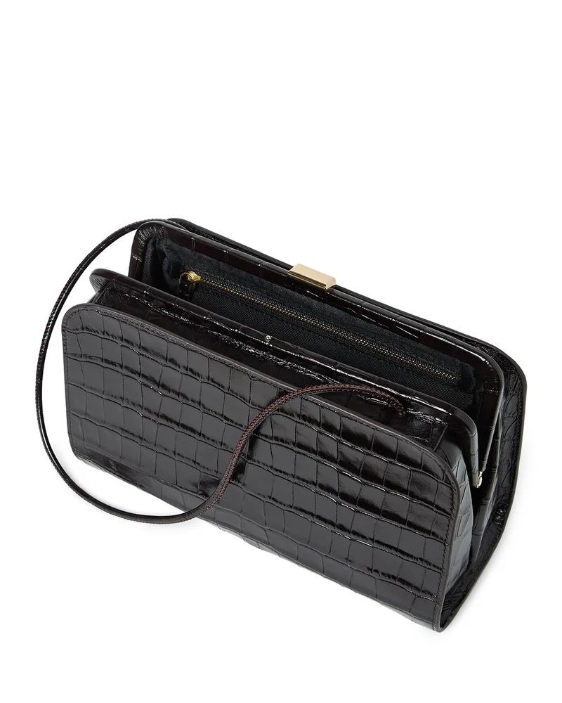 Zella Small Embossed Leather Clutch
