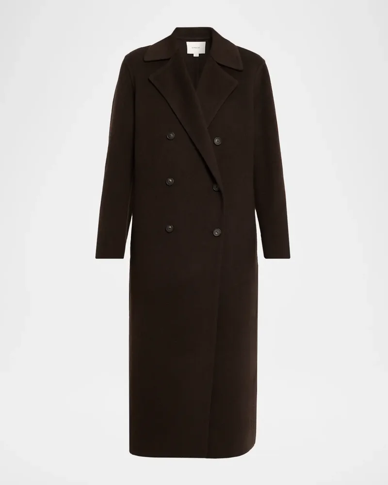 Cashmere-Blend Double-Breasted Coat
