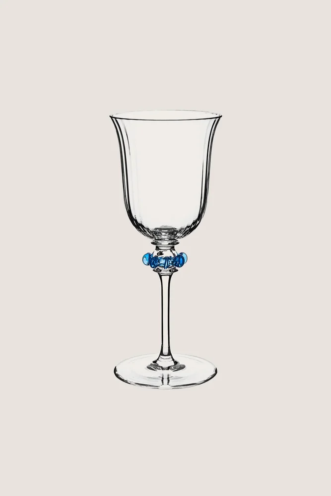 Juliska Chambray Nell Ruffle Wine Glass