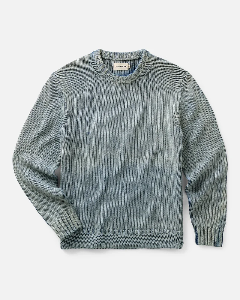 The Dory Crew Sweater in Washed Indigo