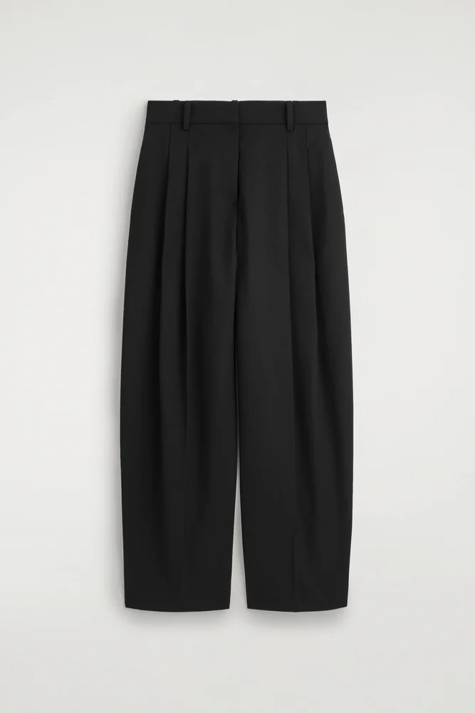 Pleated Wool-blend Straight-leg Pants