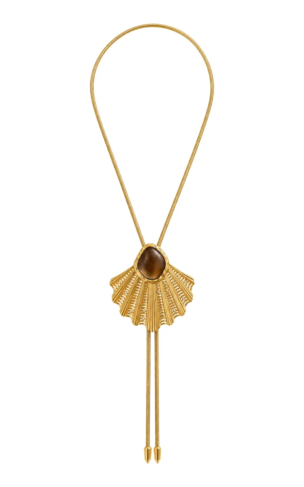 The Palmette In Gold With Smokey Topaz