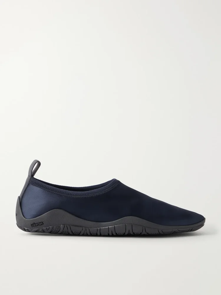Elbe rubber-trimmed satin flats