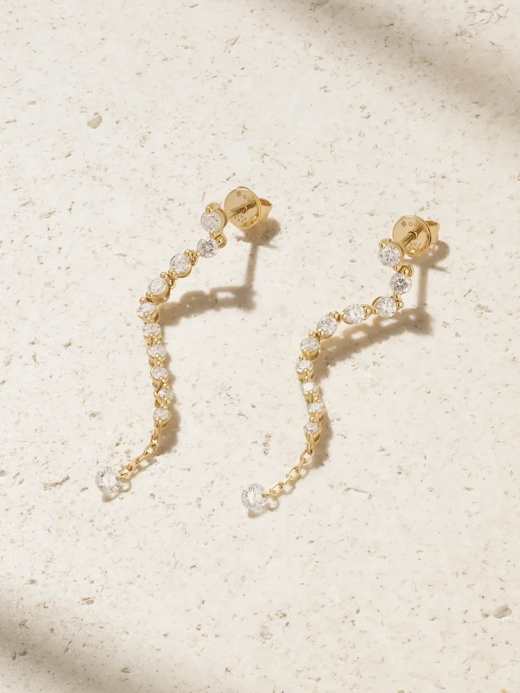 18-karat gold diamond earrings