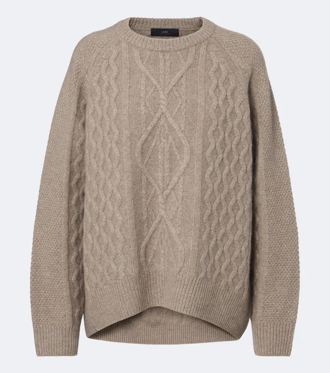Delilah cable-knit cashmere sweater