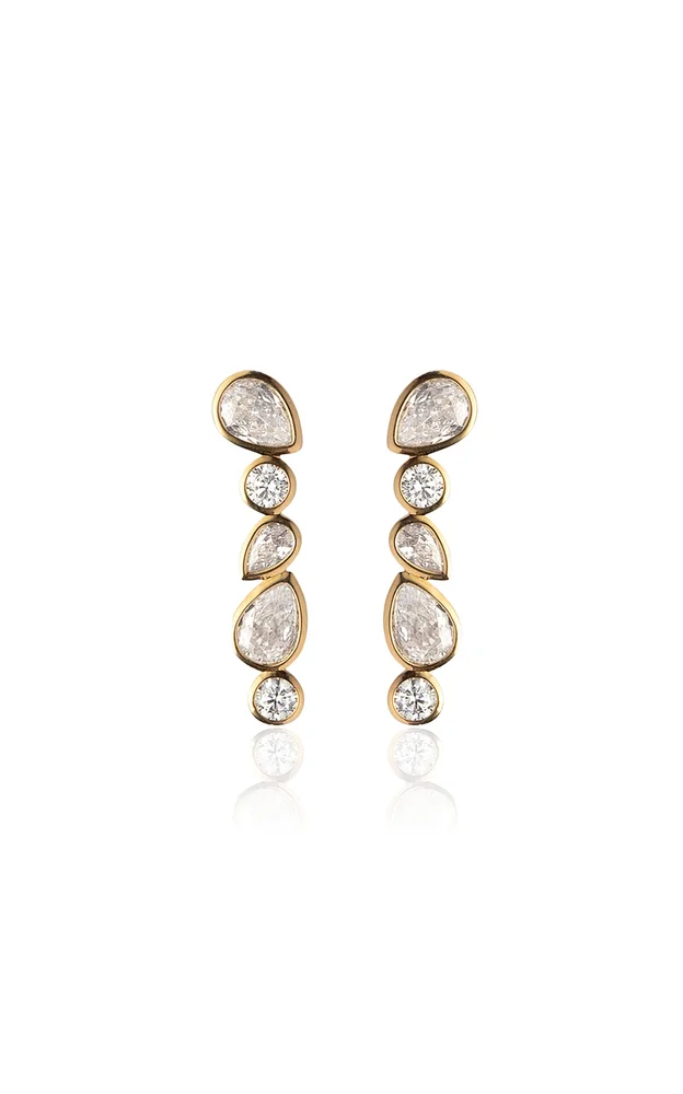 Cecilia 18K Gold-Plated Cubic Zirconia Earrings