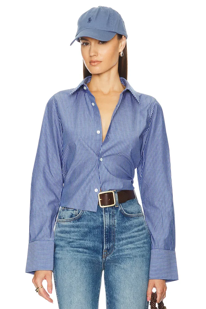 Pinstripe Poplin Fitted Shirt