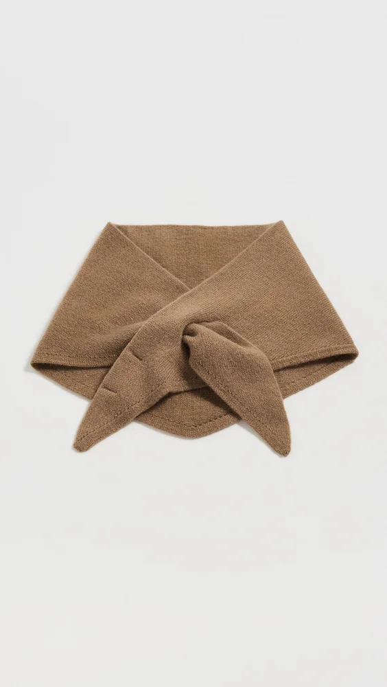 Triangle Wool Knit Scarf