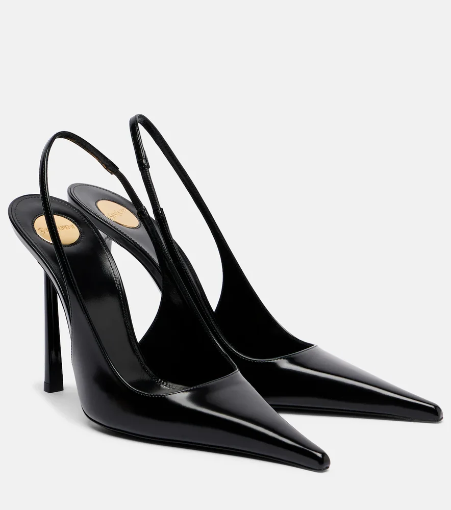 Vendome 110 leather slingback pumps