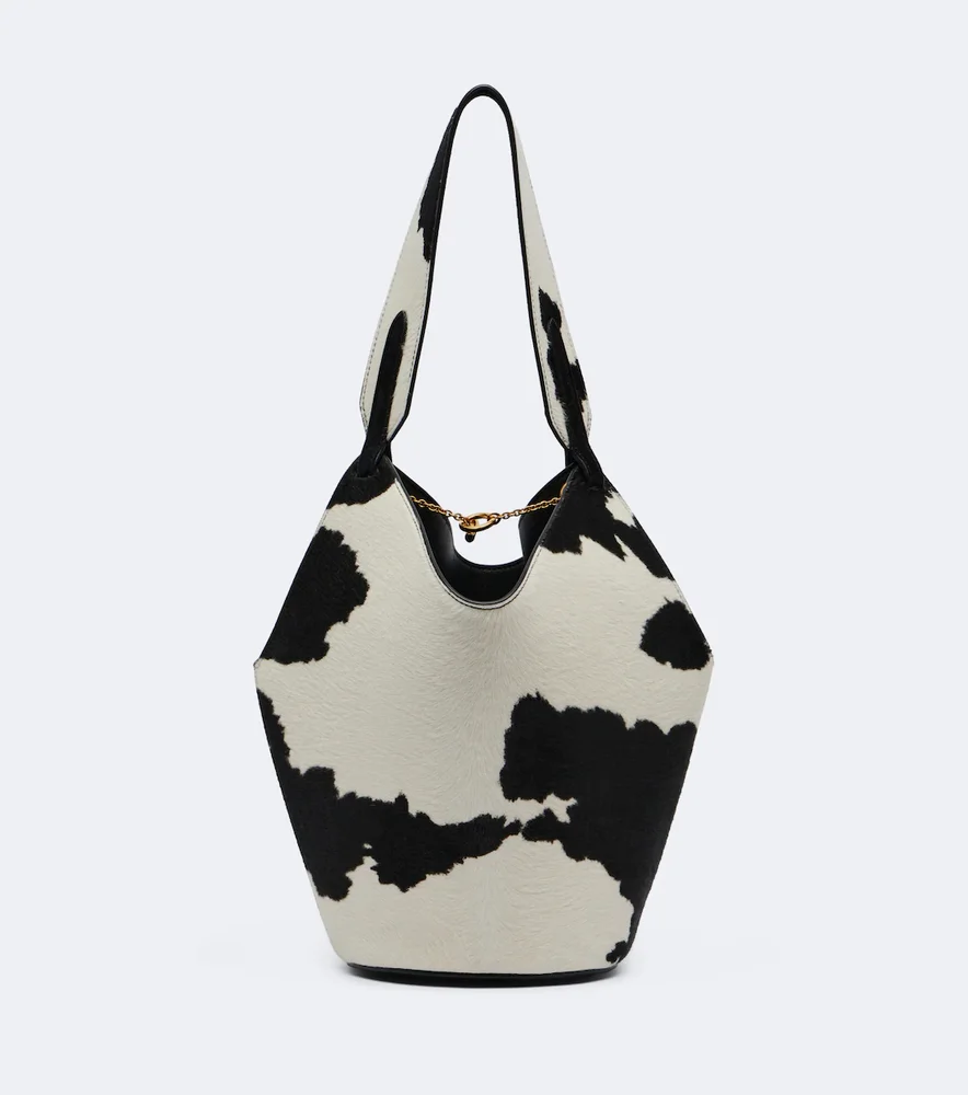 Lotus Mini Calf-Hair and Suede Tote Bag