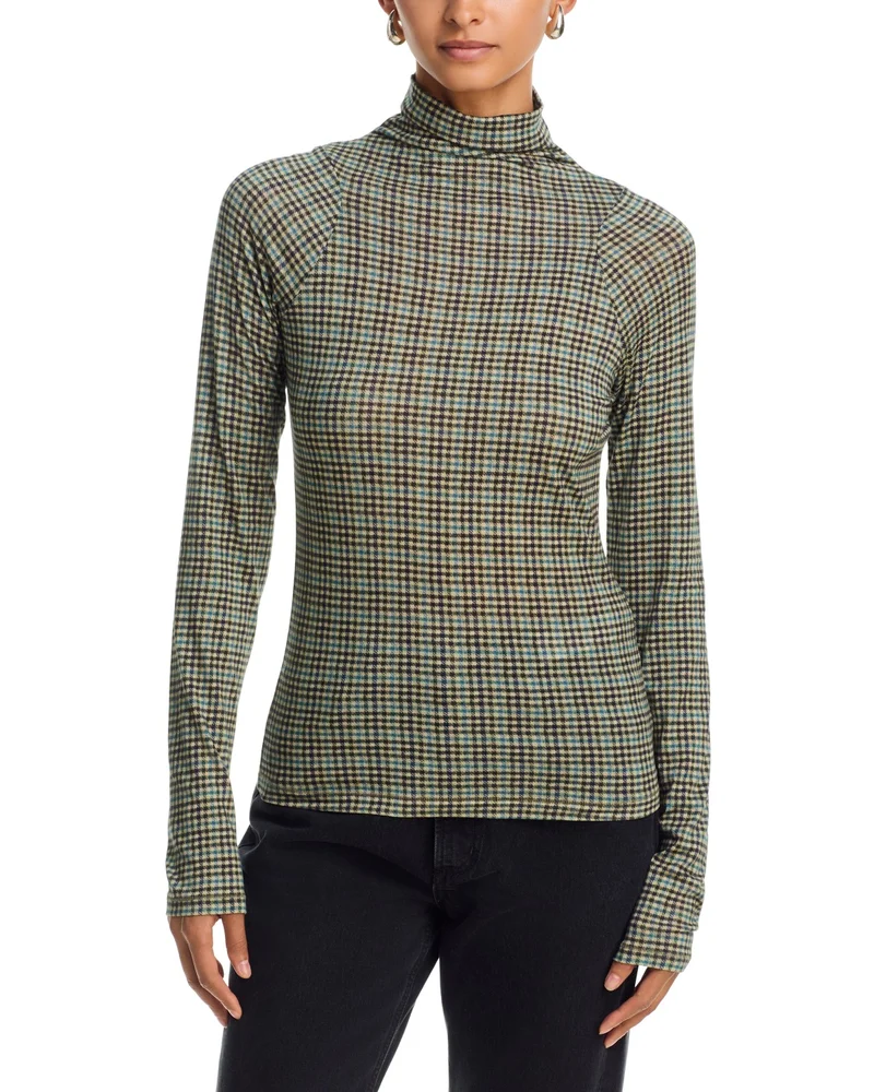 Shaw Paneled Long Sleeve Turtleneck Top