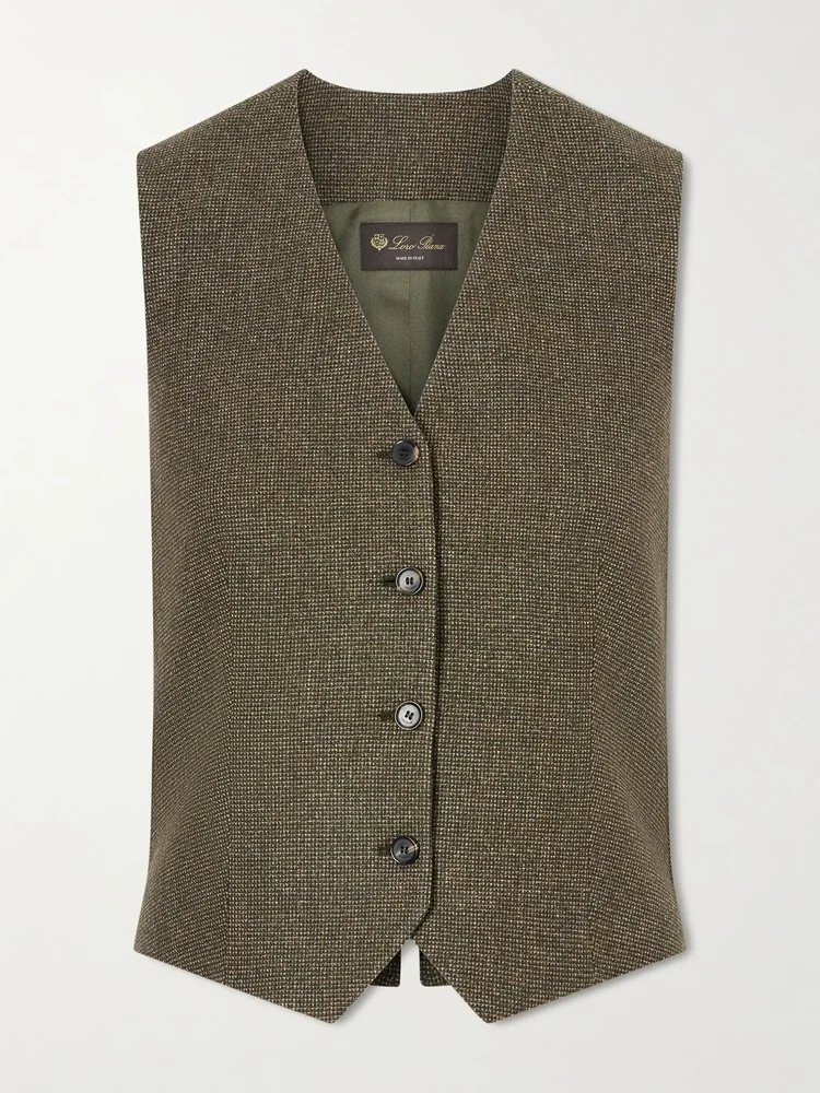 Wool and cashmere-blend vest