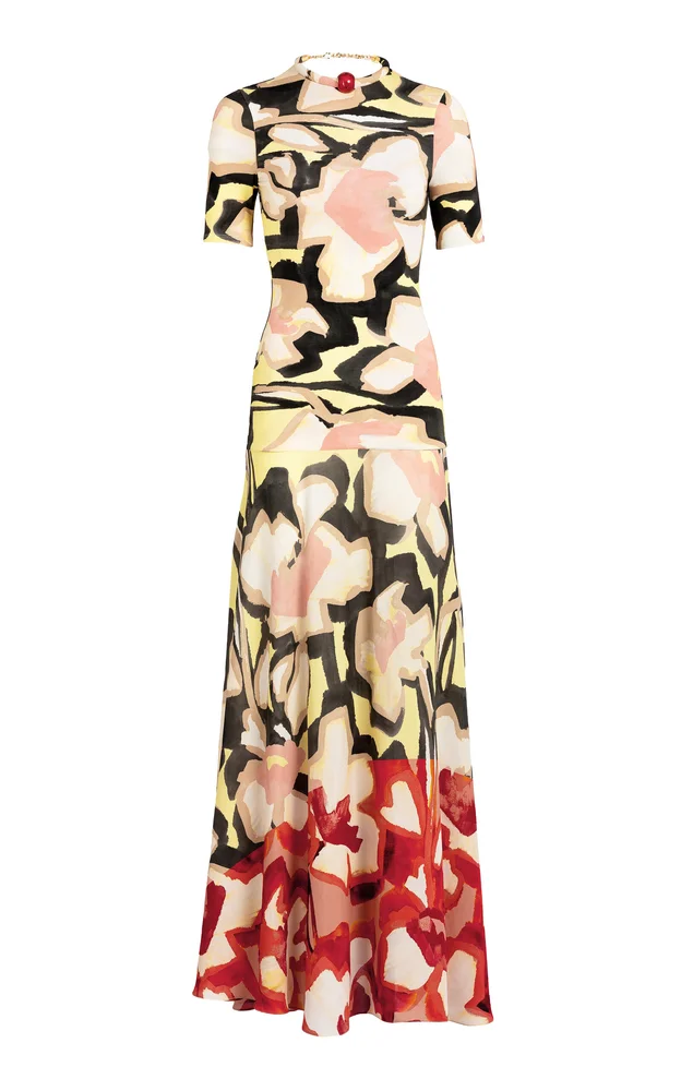 Becca Crepe Floral Maxi Dress