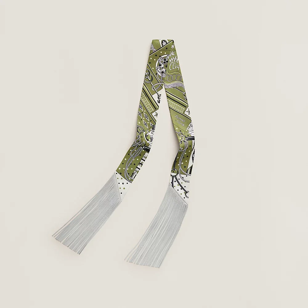 Bandana Leather Fringes Twilly