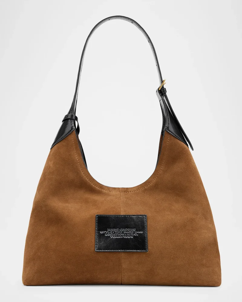 Suede Belted Sack Bag
