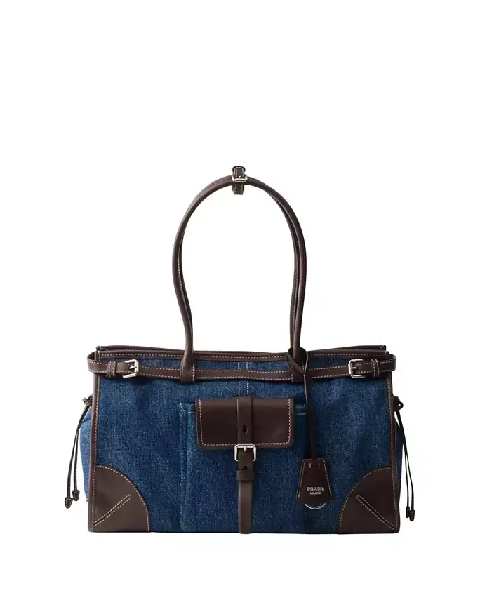 Bonnie Large Denim and Leather Handbag